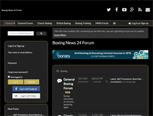 Tablet Screenshot of boxingforum24.com